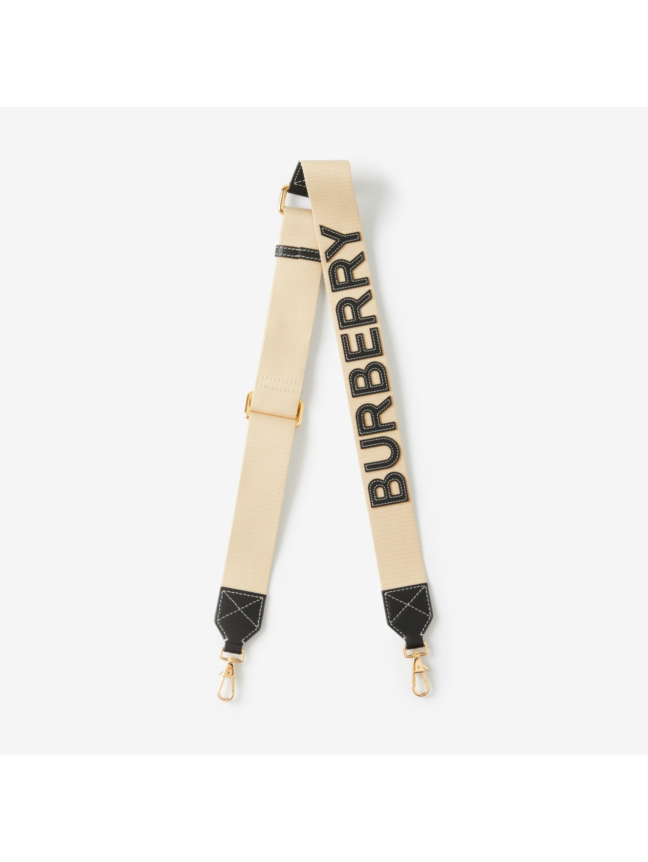 Logo Detail Leather Bag Strap in Ecru/tan - Women | Burberry® Official