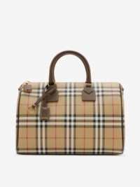 Medium Check Bowling Bag in colour Archive beige/briar brown