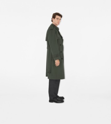 トレンチコート　バーバリー　グリーン　サイズL ロング ウォータールー ヘリテージ トレンチコート (ハニー