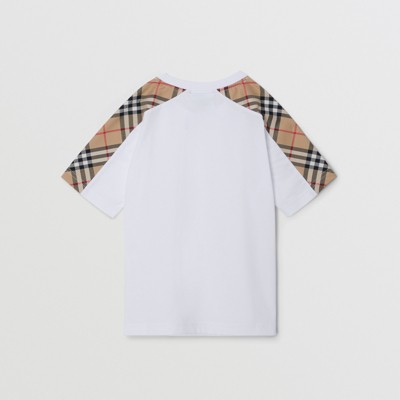 ヴィンテージチェックパネル コットンTシャツ (ホワイト) | Burberry 