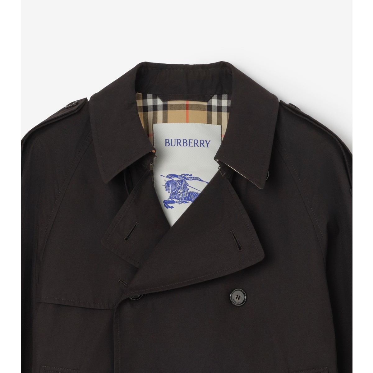  Check Cropped Tropical Gabardine Leadenham Trench Coat