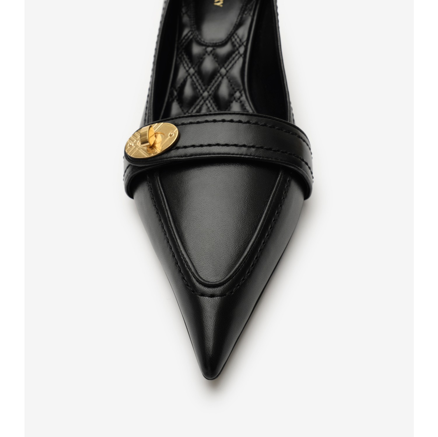 Leather Cotswolds Low Pumps in Black - Women | Burberry® Official