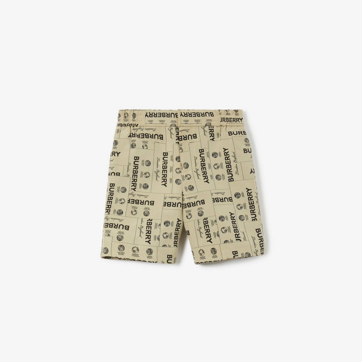 Pantalones cortos en mezcla de nailon con etiquetas (Beige Vintage) | Burberry® oficial