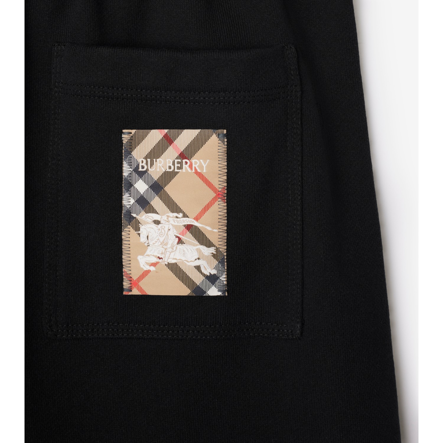Check Label Cotton Shorts - thumbnail 2