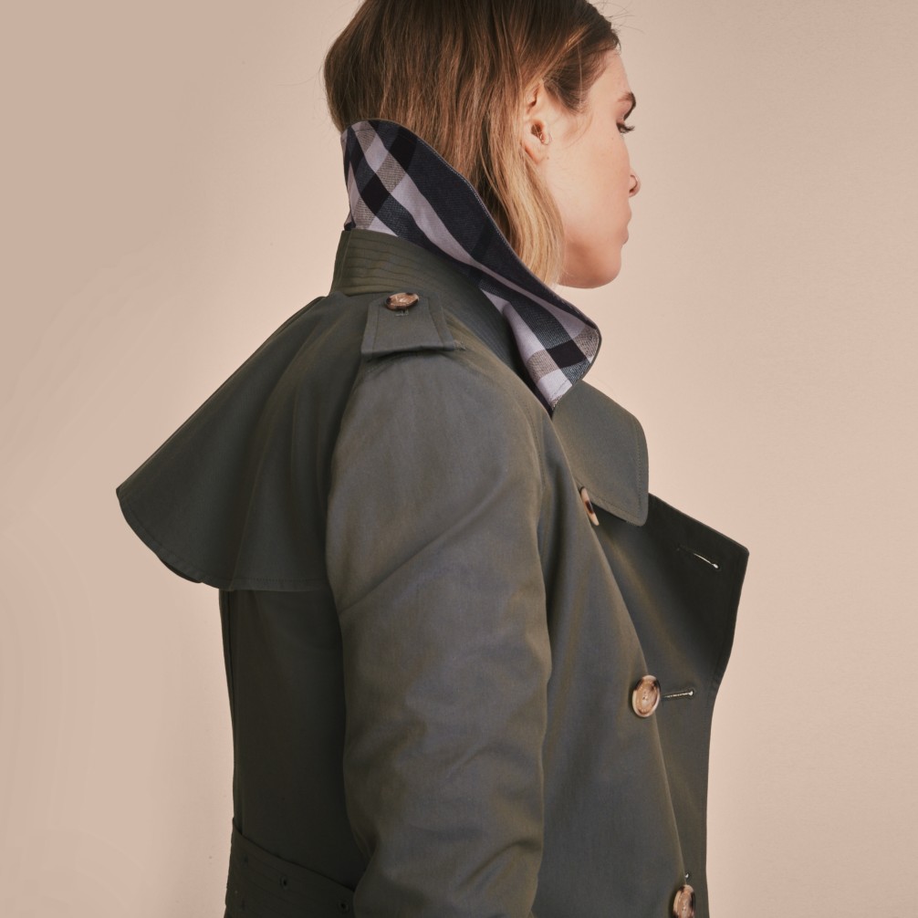 霓彩蓝 褶饰轻薄嘎巴甸 trench 风衣 产品图片41