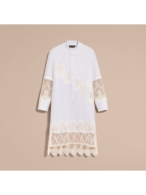 white cutwork shirt