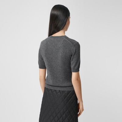 short sleeve cashmere cardigan