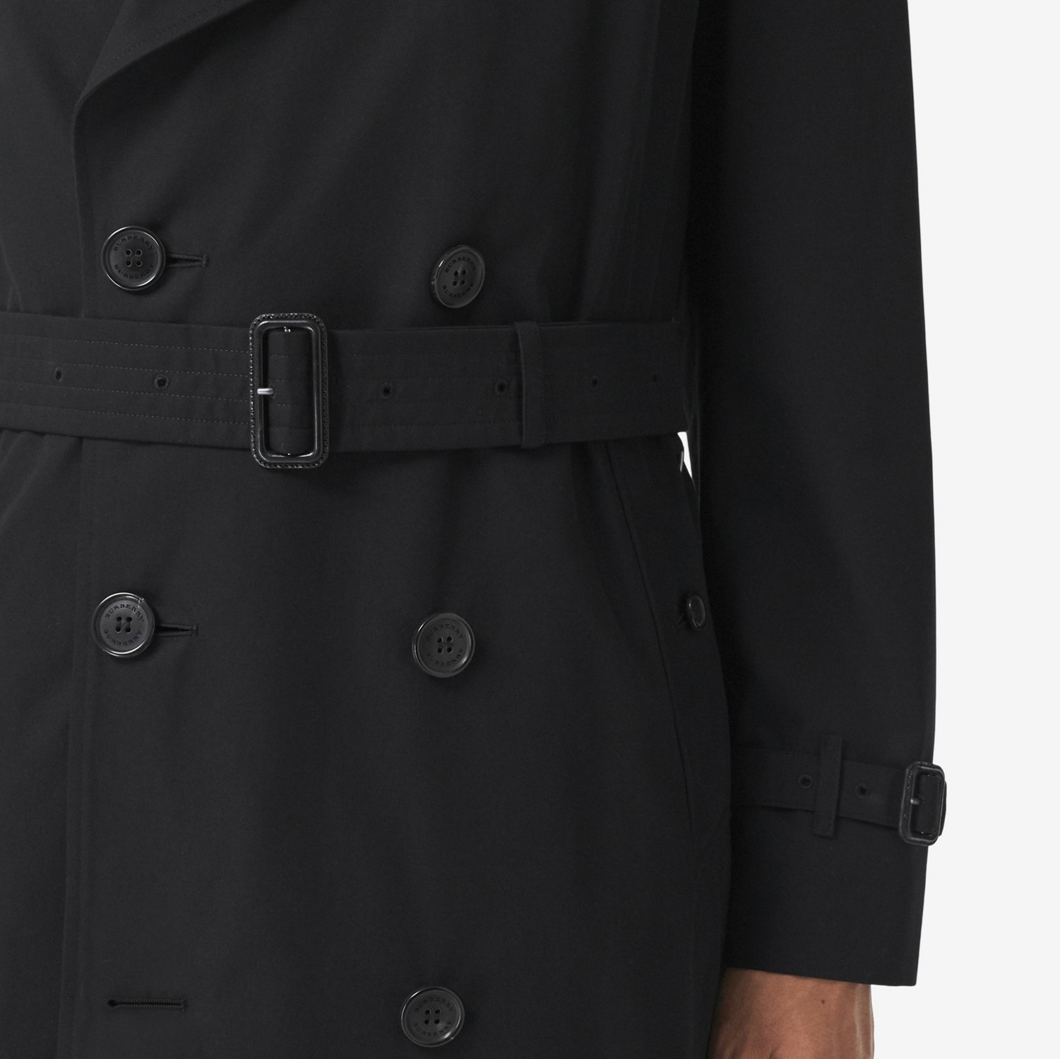 The Chelsea - Trench coat Heritage médio (Preto) - Homens | Burberry® oficial