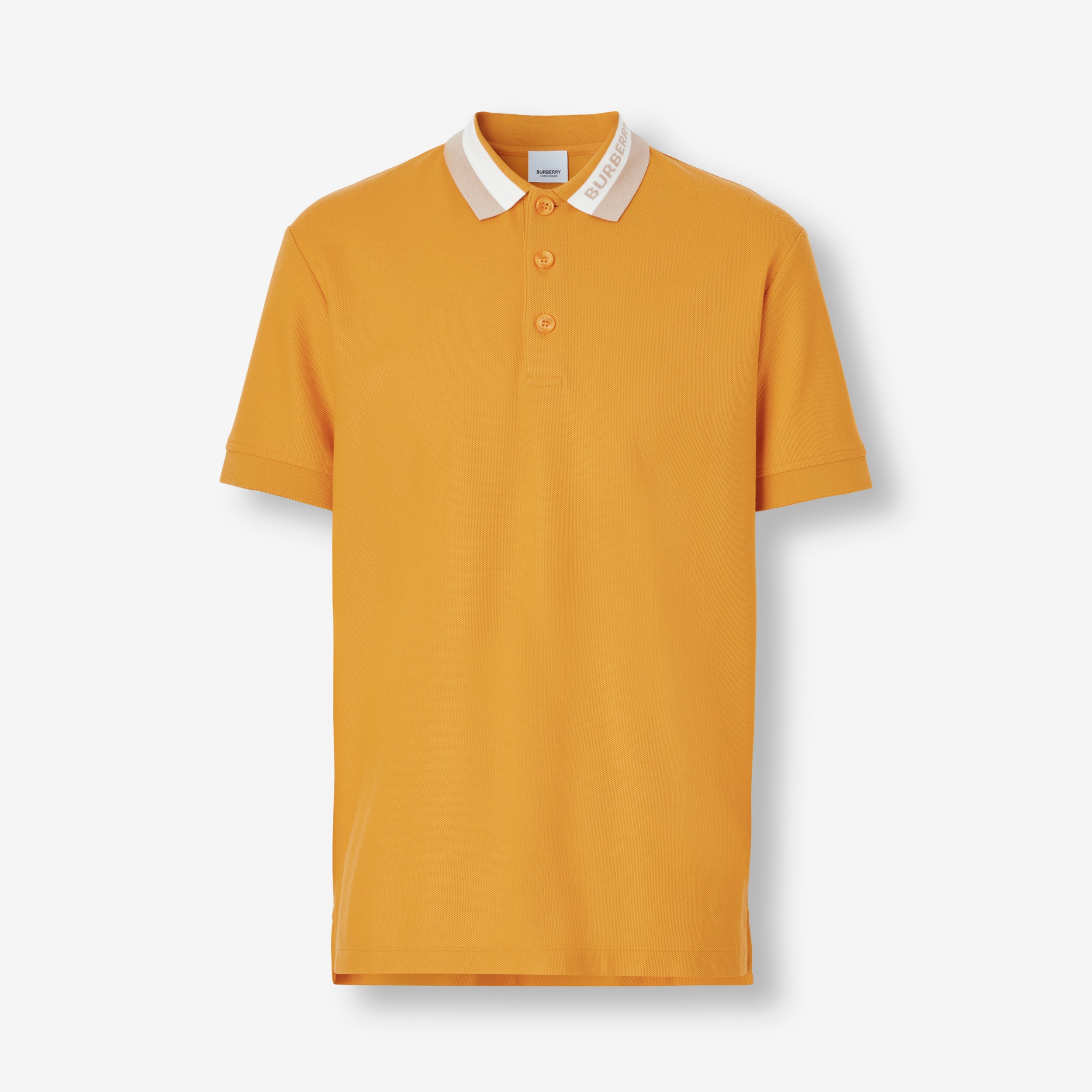 Poloshirt aus Baumwollpiqué mit Logo (Ringelblumengelb) - Herren | Burberry® - 1