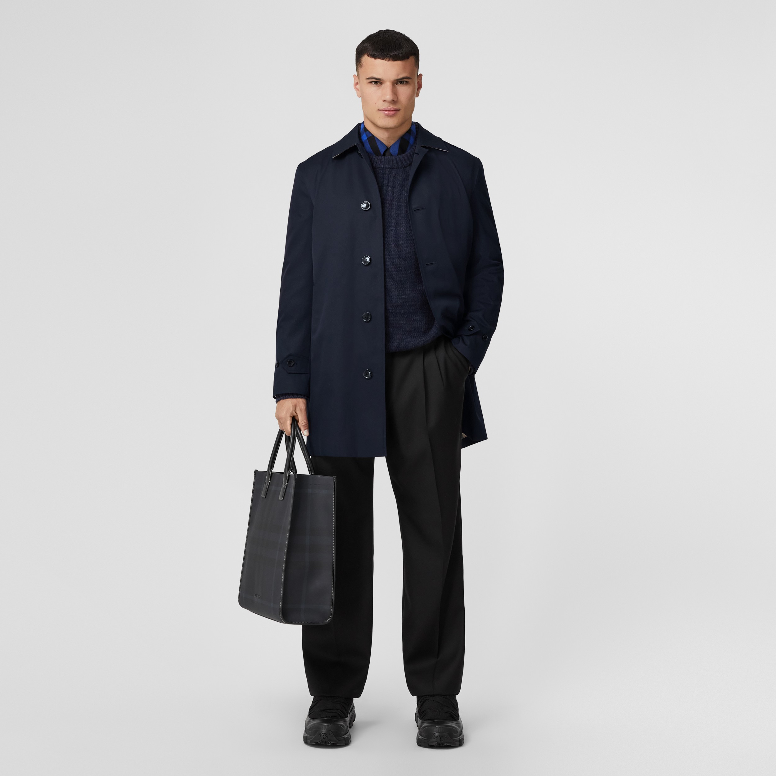 帕丁顿版型 – 短款 Heritage 轻便大衣 (煤蓝色) - 男士 | Burberry® 博柏利官网 - 1