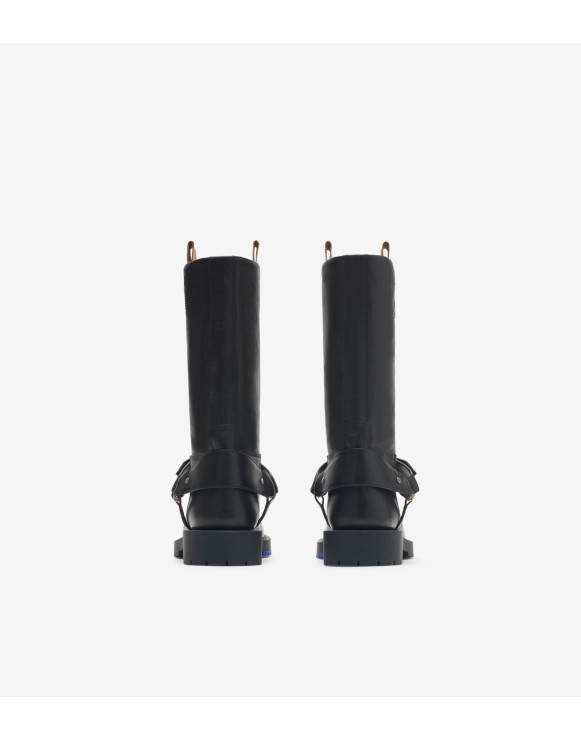 BURBERRY ブラック/ホワイト ブーツ 収納袋付き BURBERRY ブラック/ホワイト ブーツ 収納袋付き