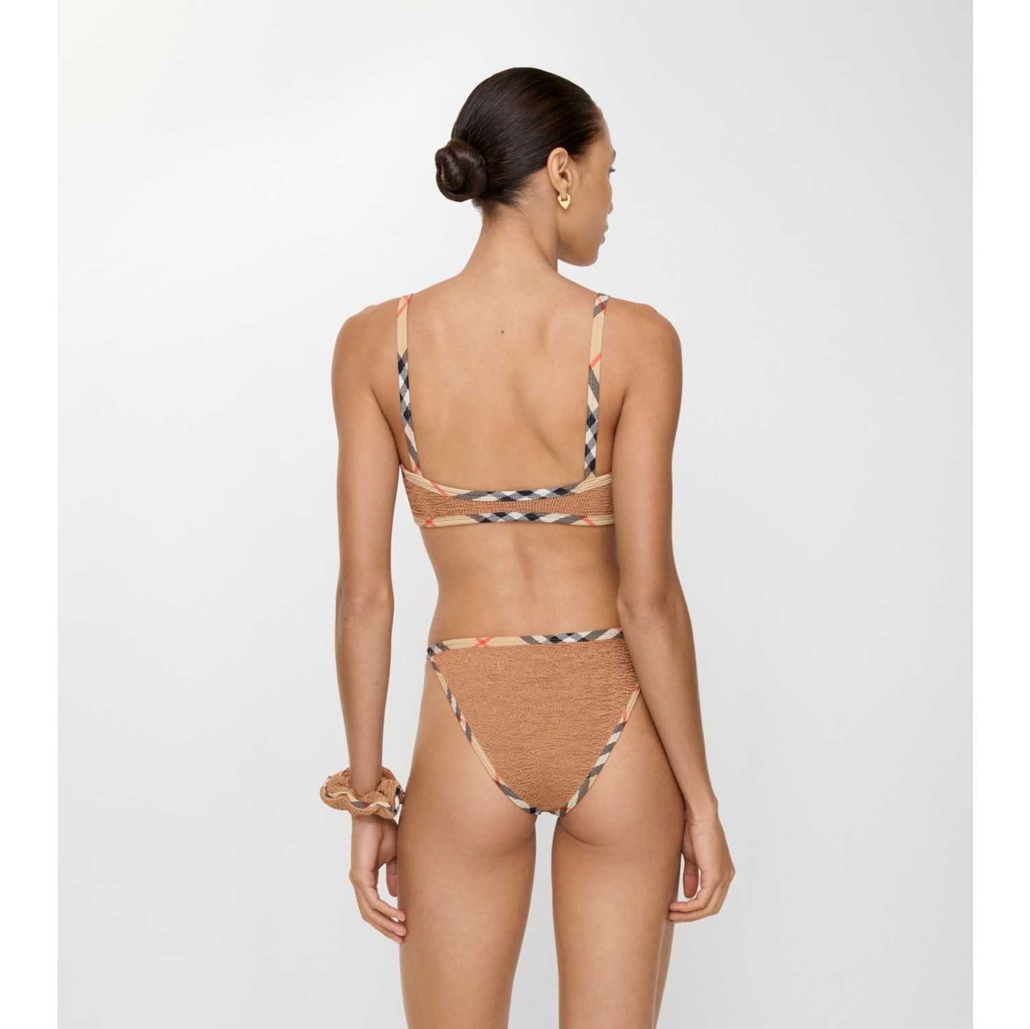 Tyler Bikini in Metallic cocoa - Women, Nylon | Burberry® Official
