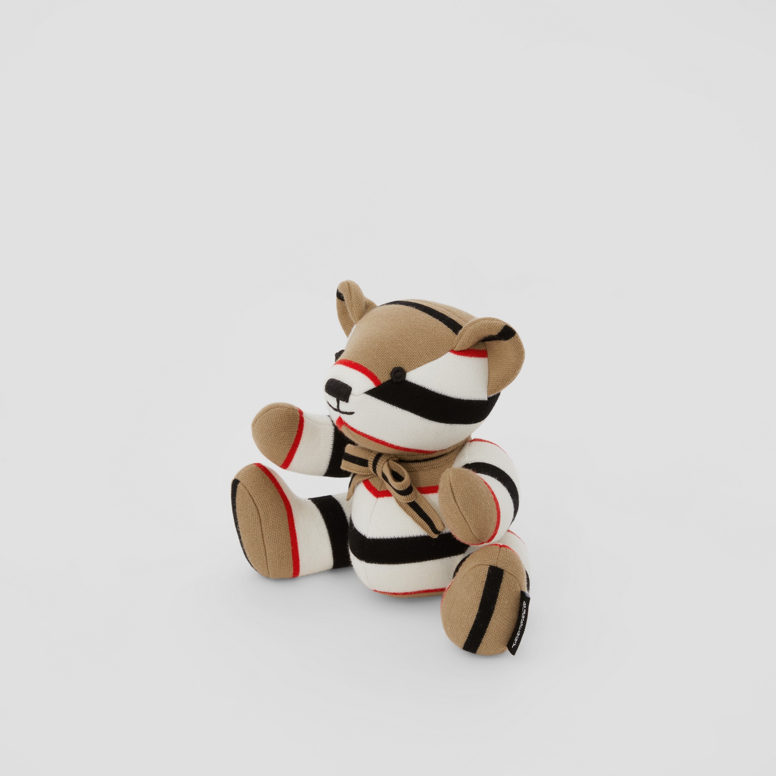 Striped Wool Thomas Bear in Archive Beige - Children | Burberry® Official - 4