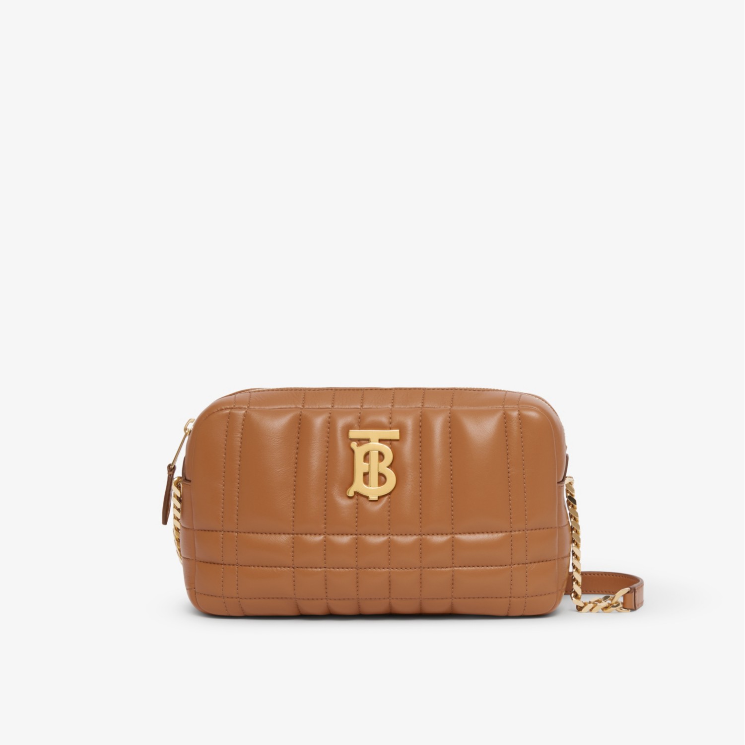 Burberry Quilted Lambskin Lola Belt Bag In Brown