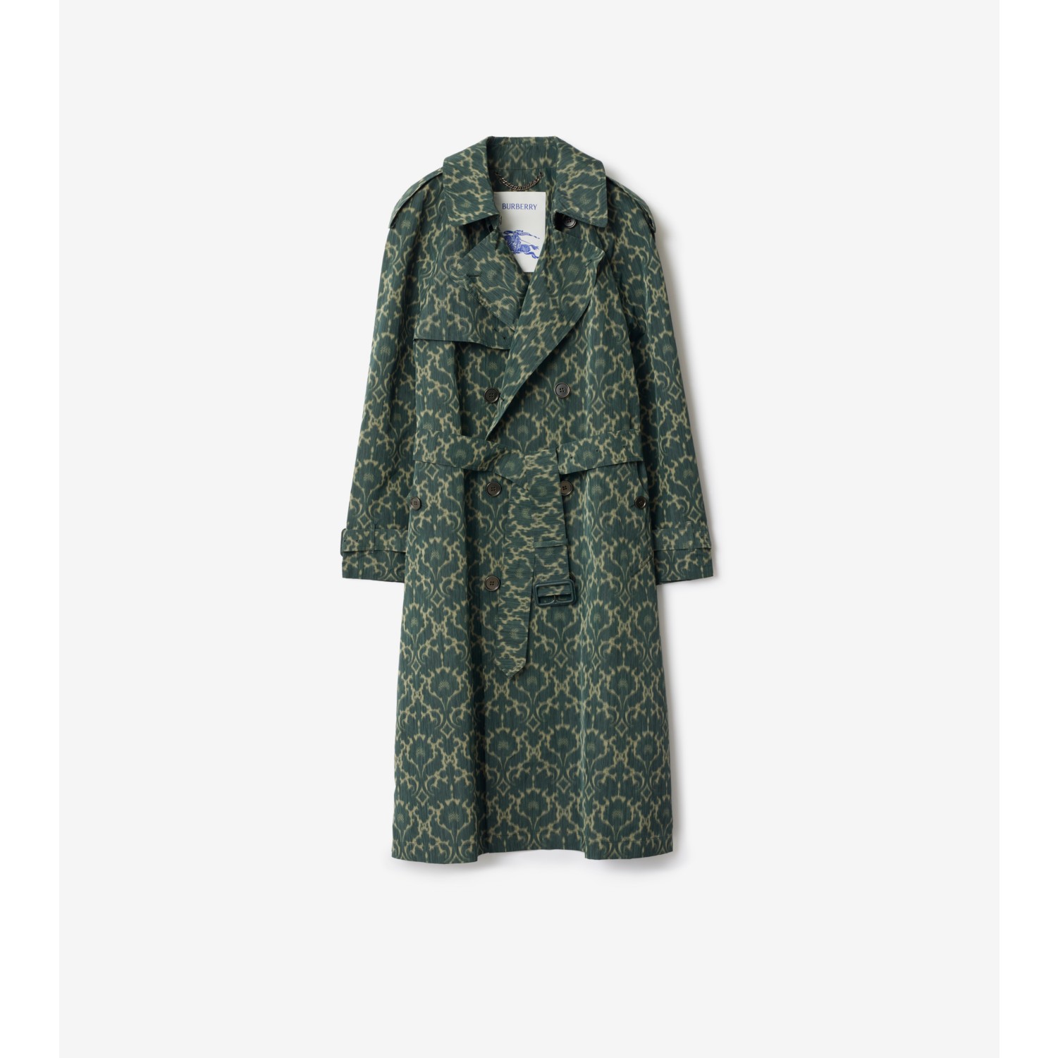 Long Baroque Viscose Blend Trench Coat