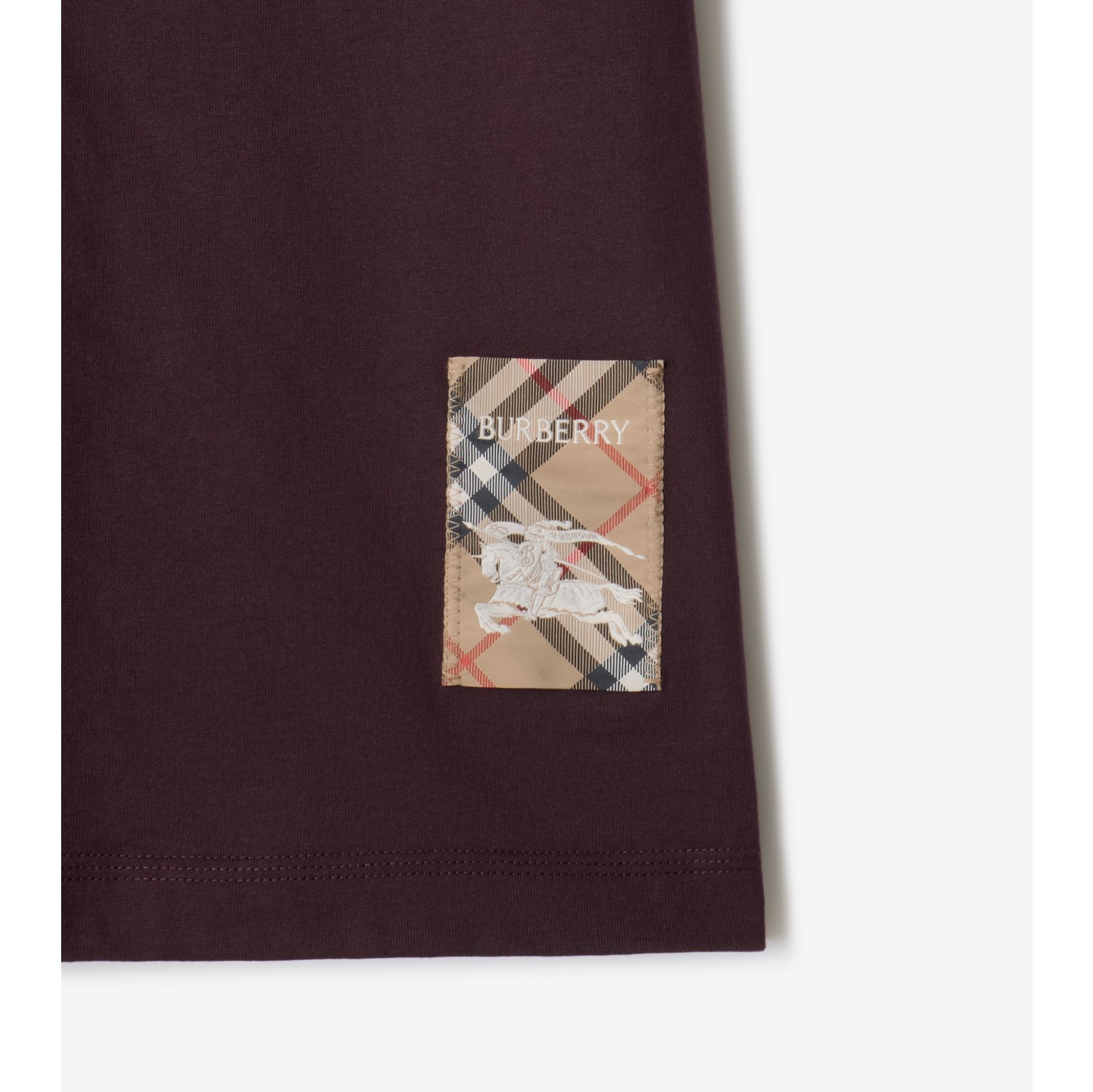 Check Label Cotton T-shirt