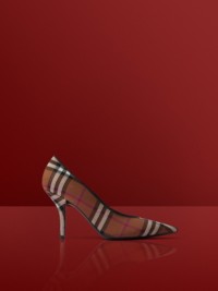 Dark Birch Brown Check Point-toe Pumps