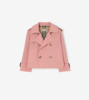 Stretch Nylon Trench Jacket in Sweetpea pink | Burberry® Official