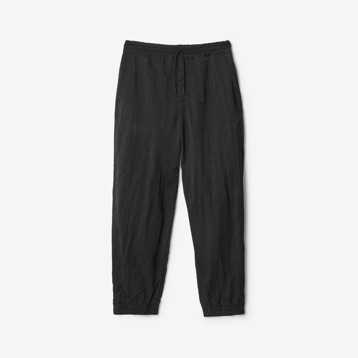 Shop Burberry Nylon Jogging Pants In Black
