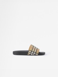 Shot of the Check Slides in colour Archive beige