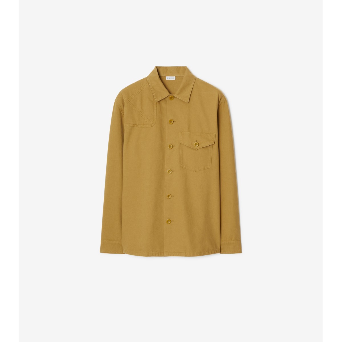 Burberry Panelled Cotton Shirt In Manilla