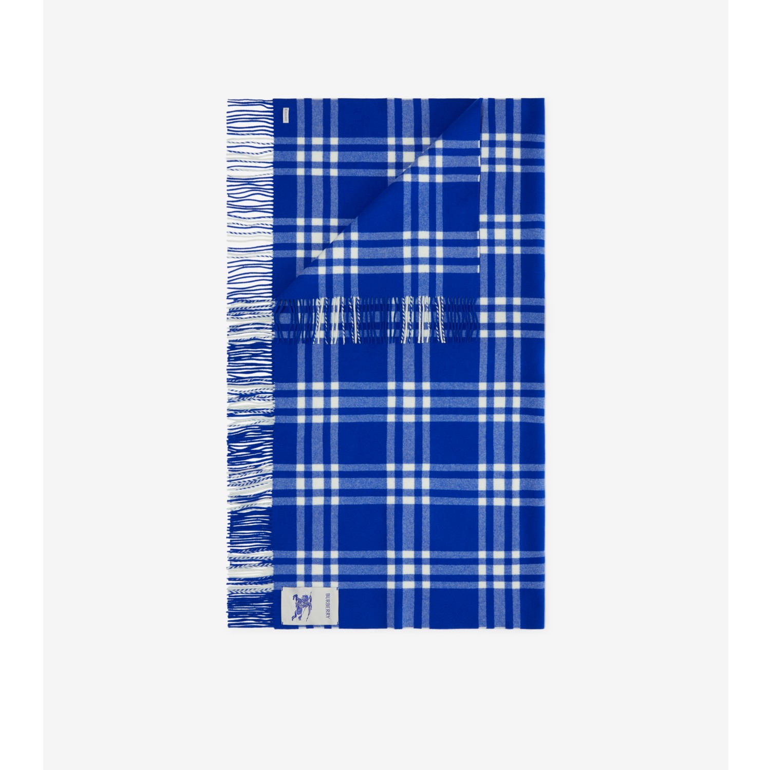 Check Wool Blanket in Knight Burberry® Official