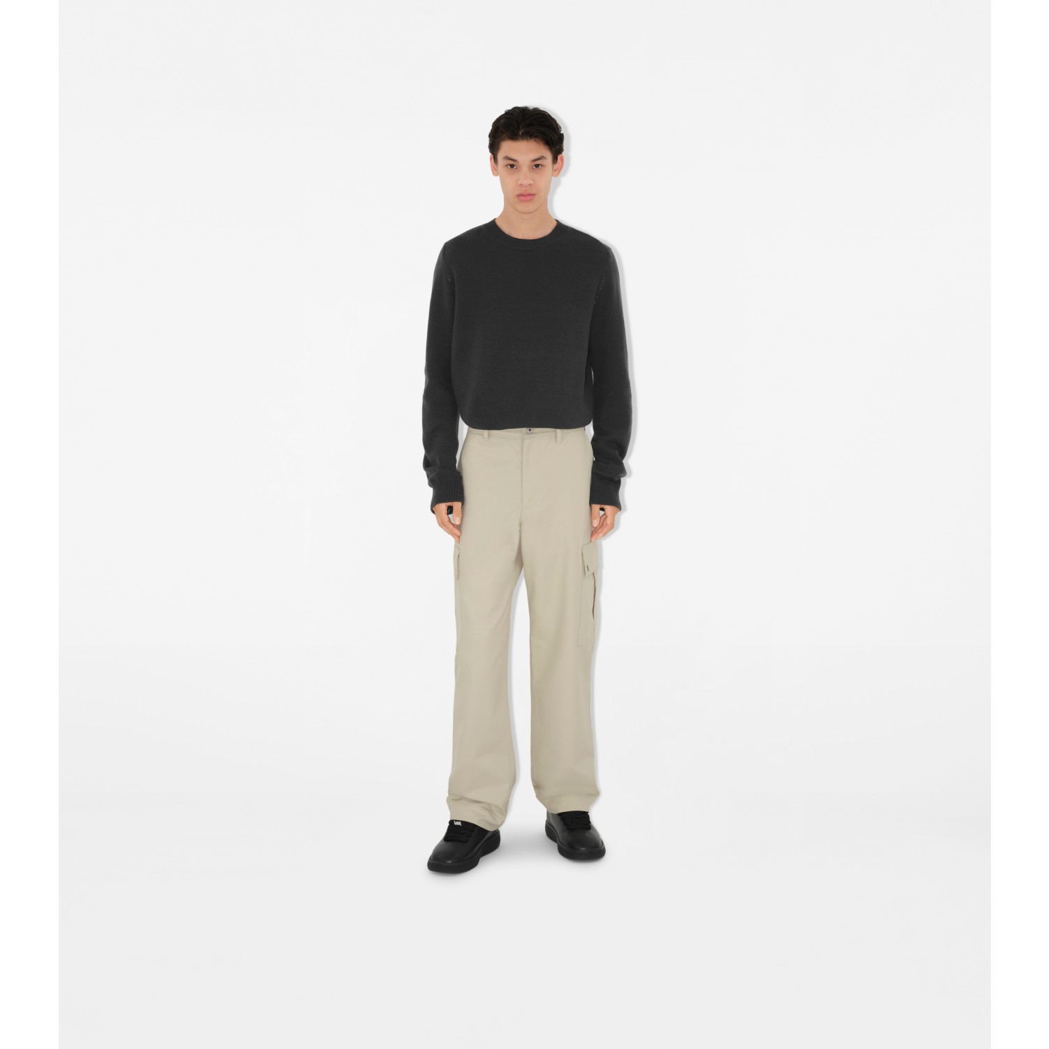 Pantalon cargo en coton mélangé