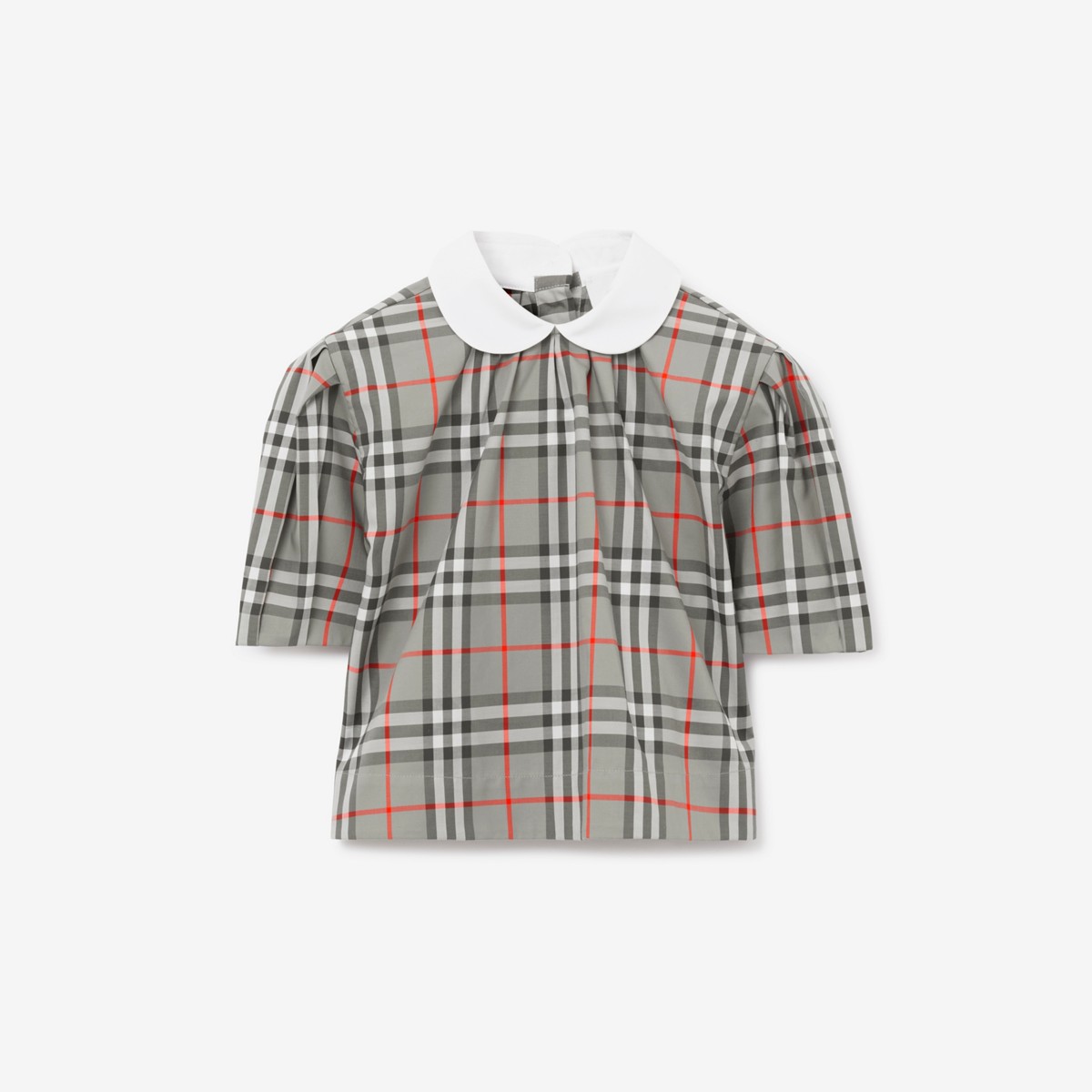 BURBERRY BURBERRY CHILDRENS CHECK STRETCH COTTON BLOUSE