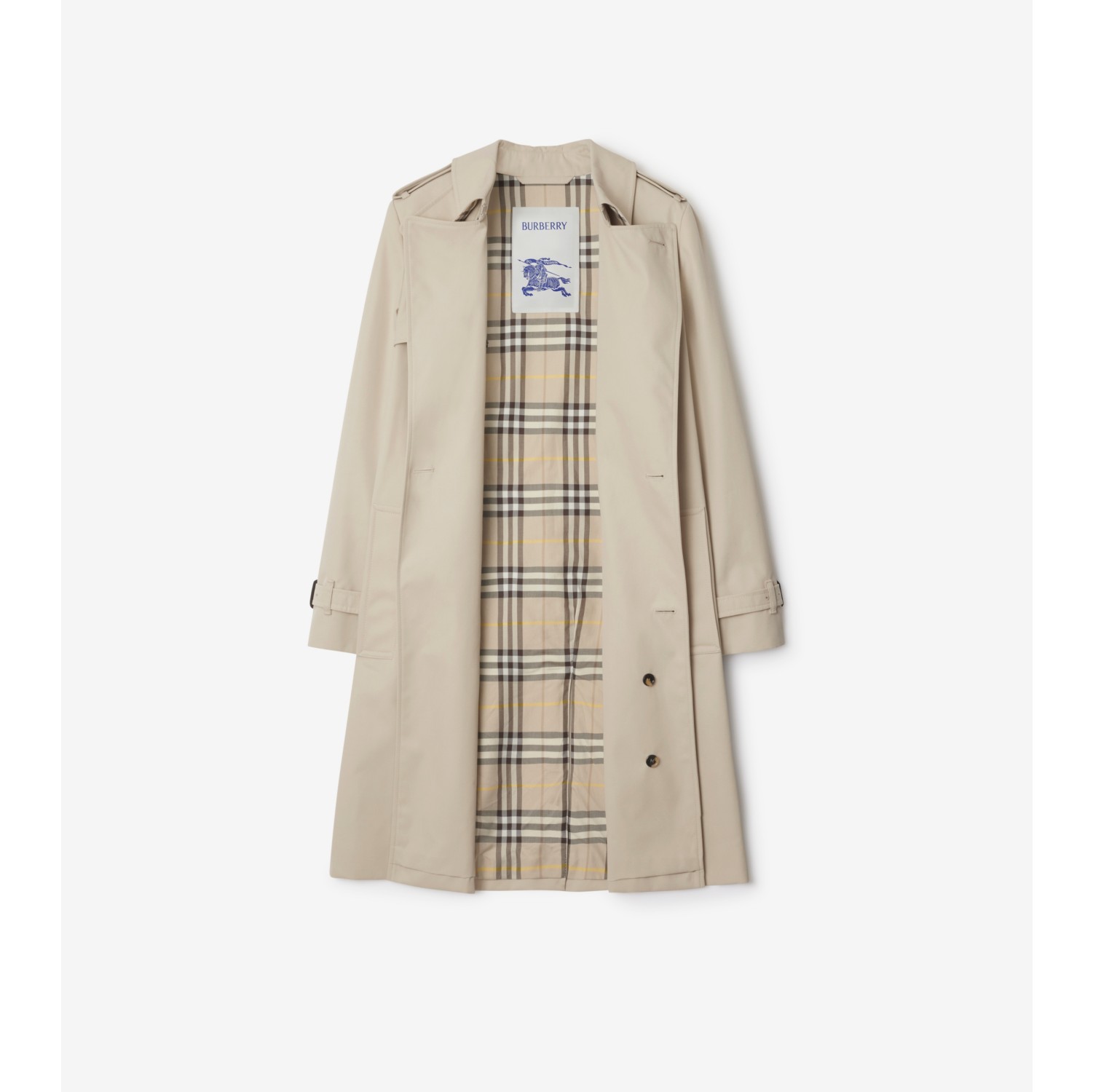 Mid-length Cotton Blend Trench Coat