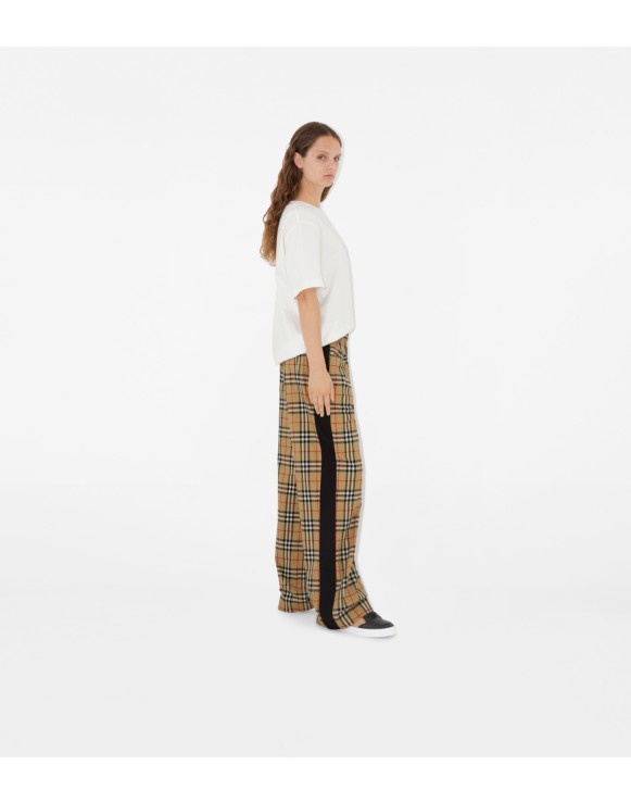 Pantalon en coton Check