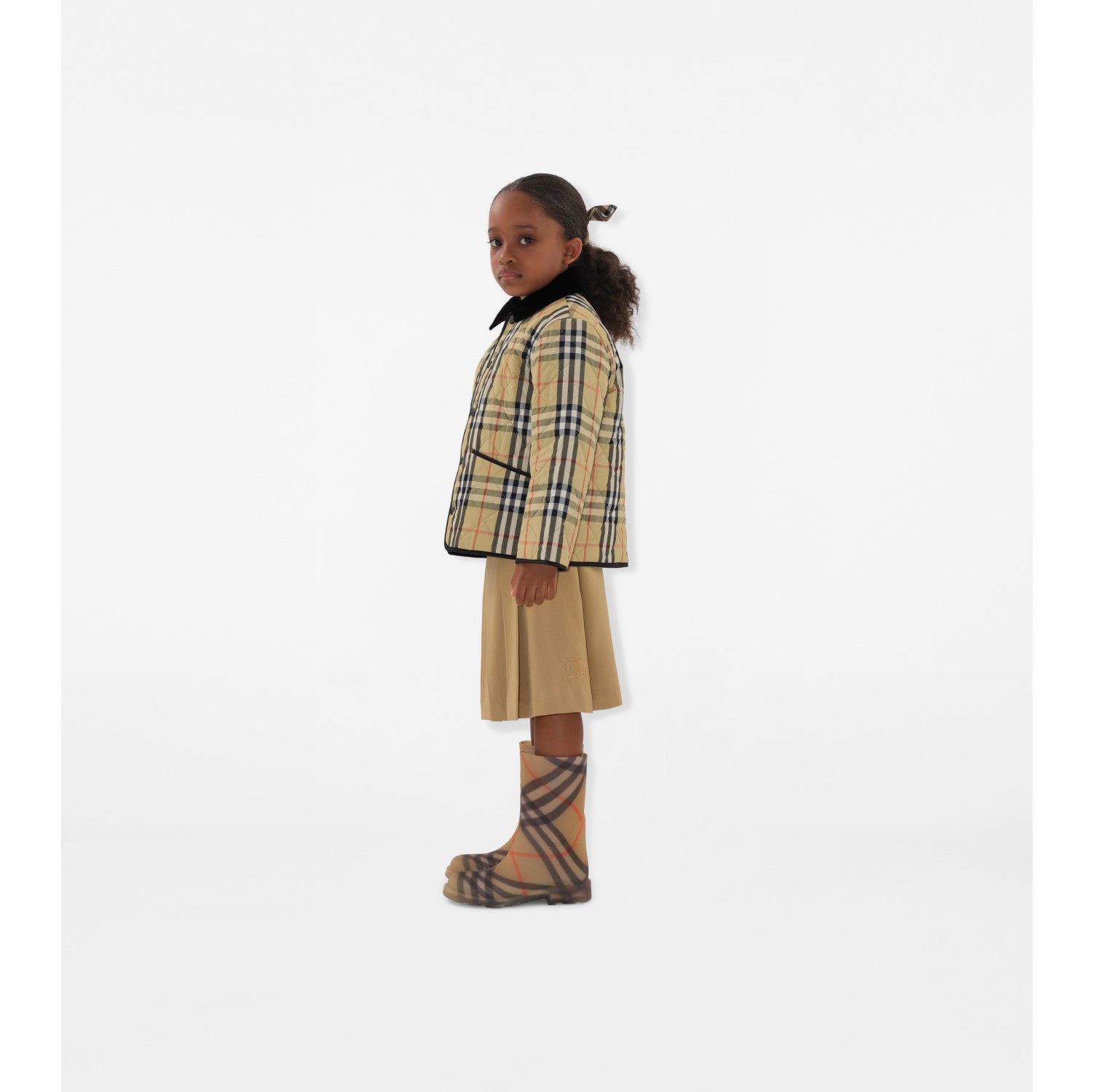 Country-Steppjacke aus Nylon in Check