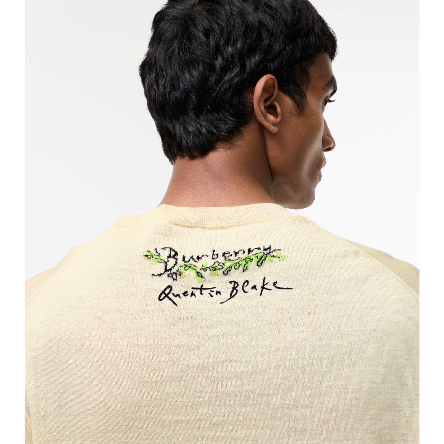 Wool Silk Brave Little Tree Sweater in Ecru beige - Men | Burberry® Official