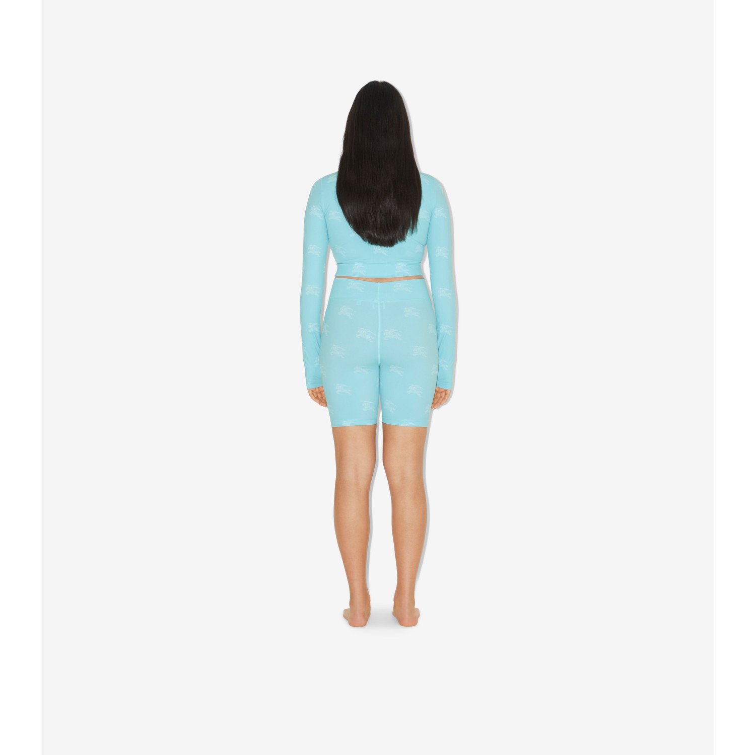 Short cycliste en jersey stretch EKD (Bleu Topaze Vif) - Femme | Site officiel Burberry®