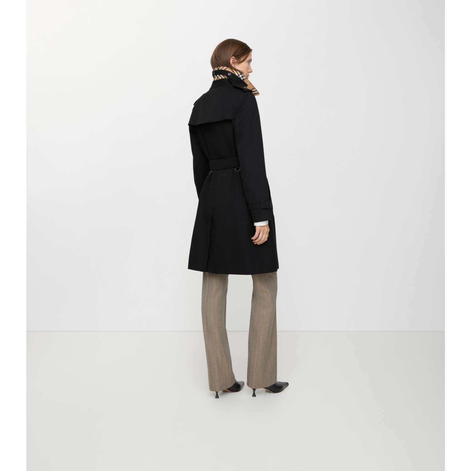 ミッドレングス ケンジントン ヘリテージ トレンチコート (ブラック