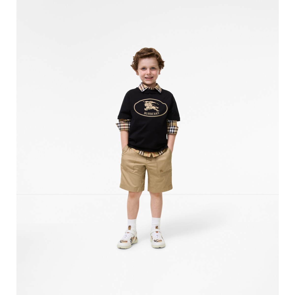  Embroidered Twill Cargo Shorts