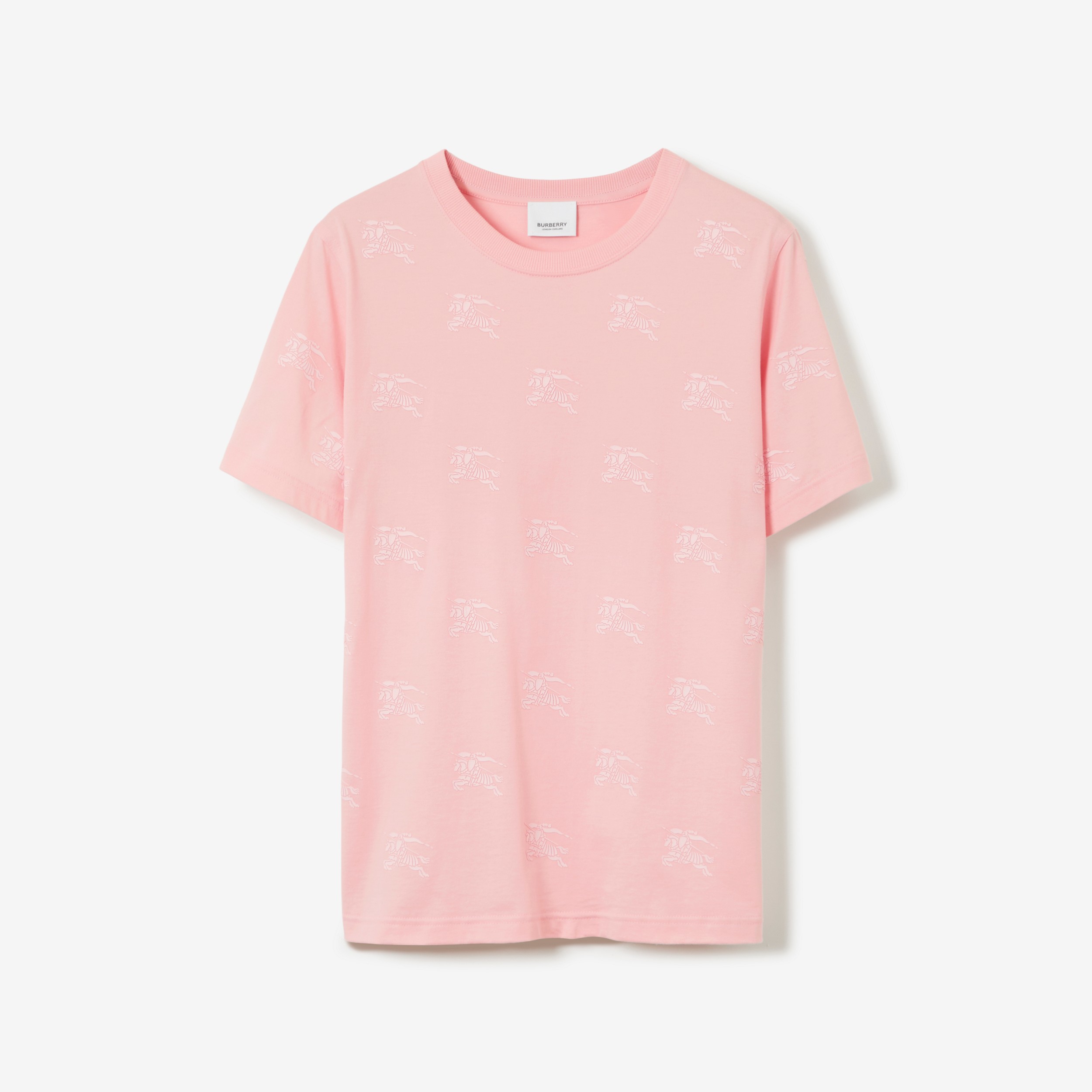 EKD Print Cotton T-shirt in Soft Blossom - Women | Burberry® Official - 1