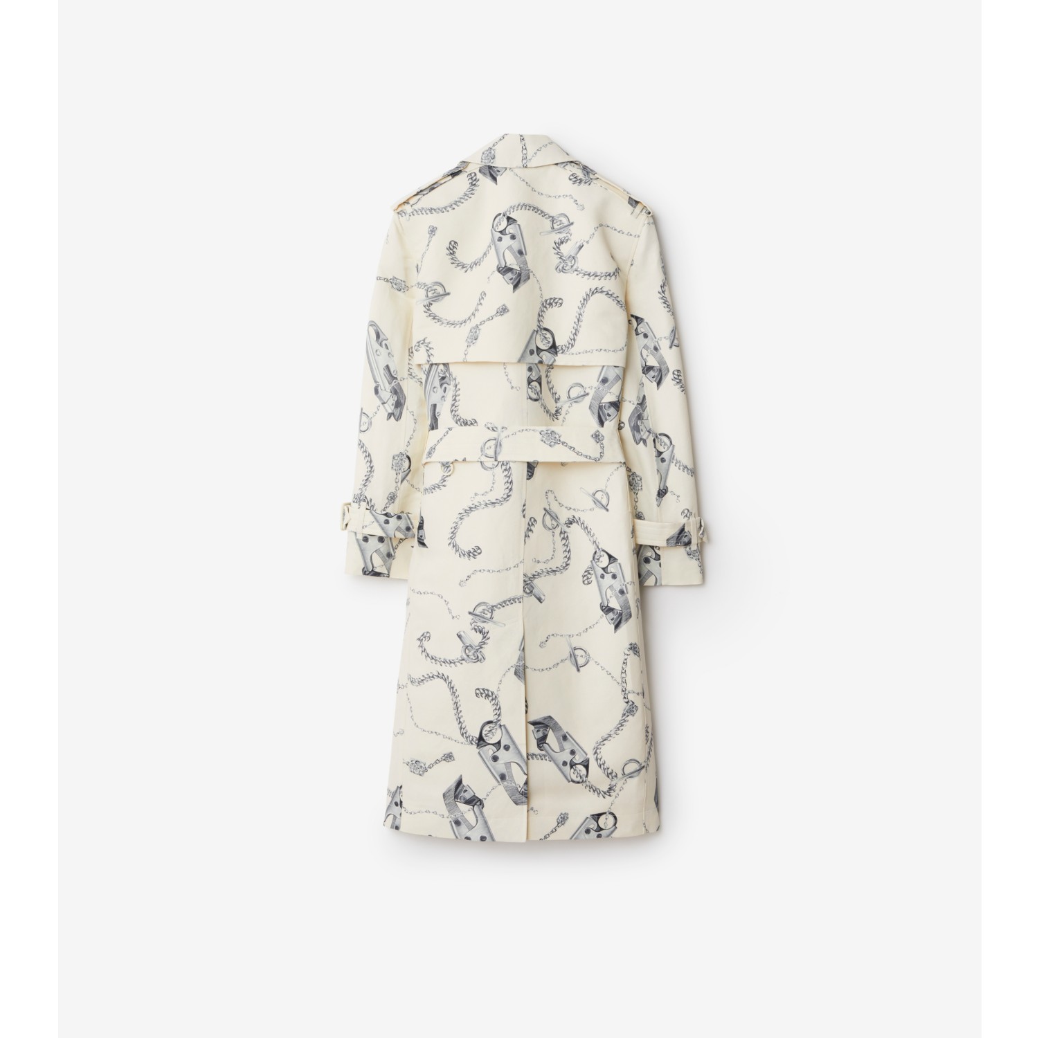 Long Knight Hardware Tricotine Trench Coat