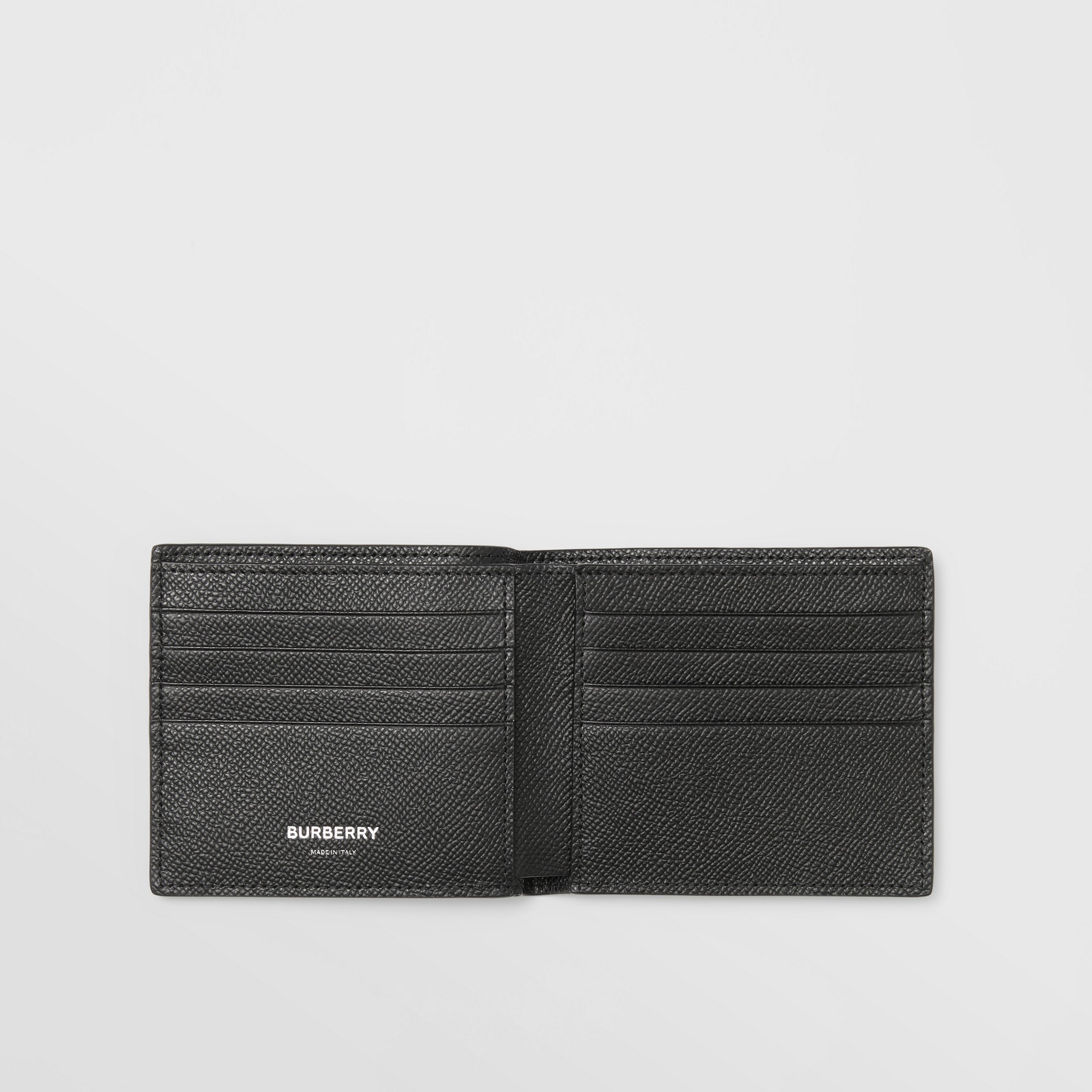 Icon Stripe Print Leather International Bifold Wallet in Black - Men | Burberry® Official - 2