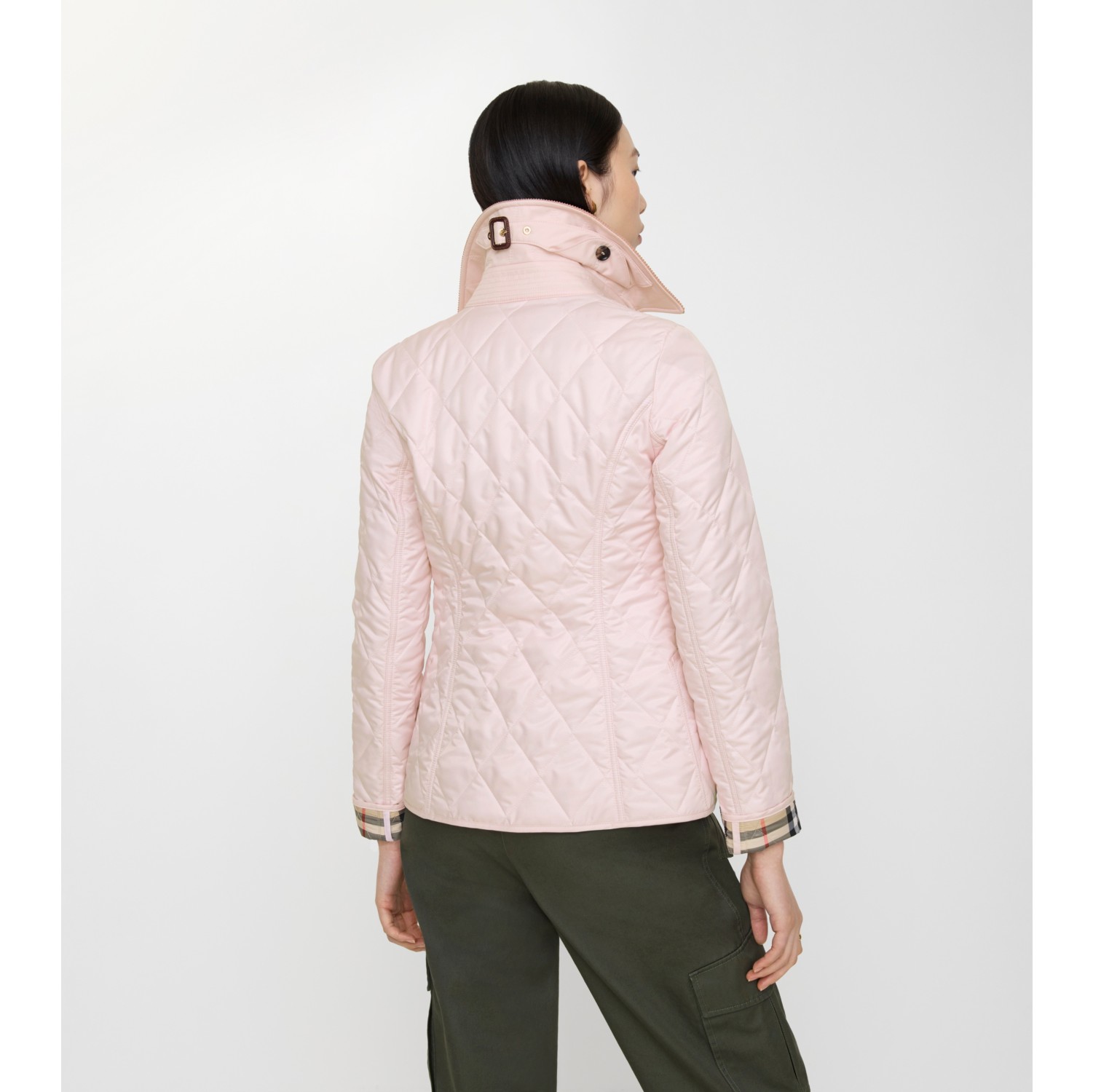 Quilted Jacket in Mallow pink - Women, Nylon | Burberry® Official