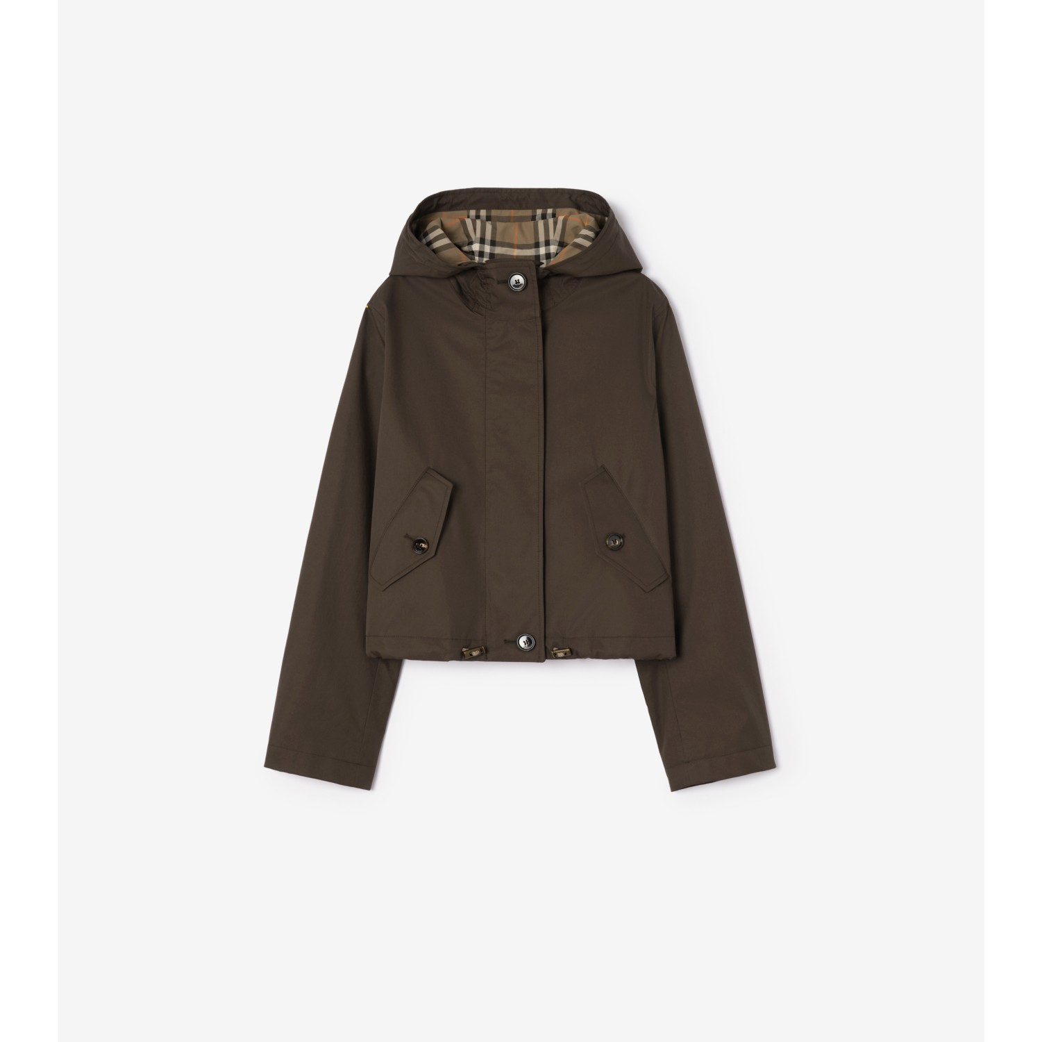 Parka courte en gabardine tropicale