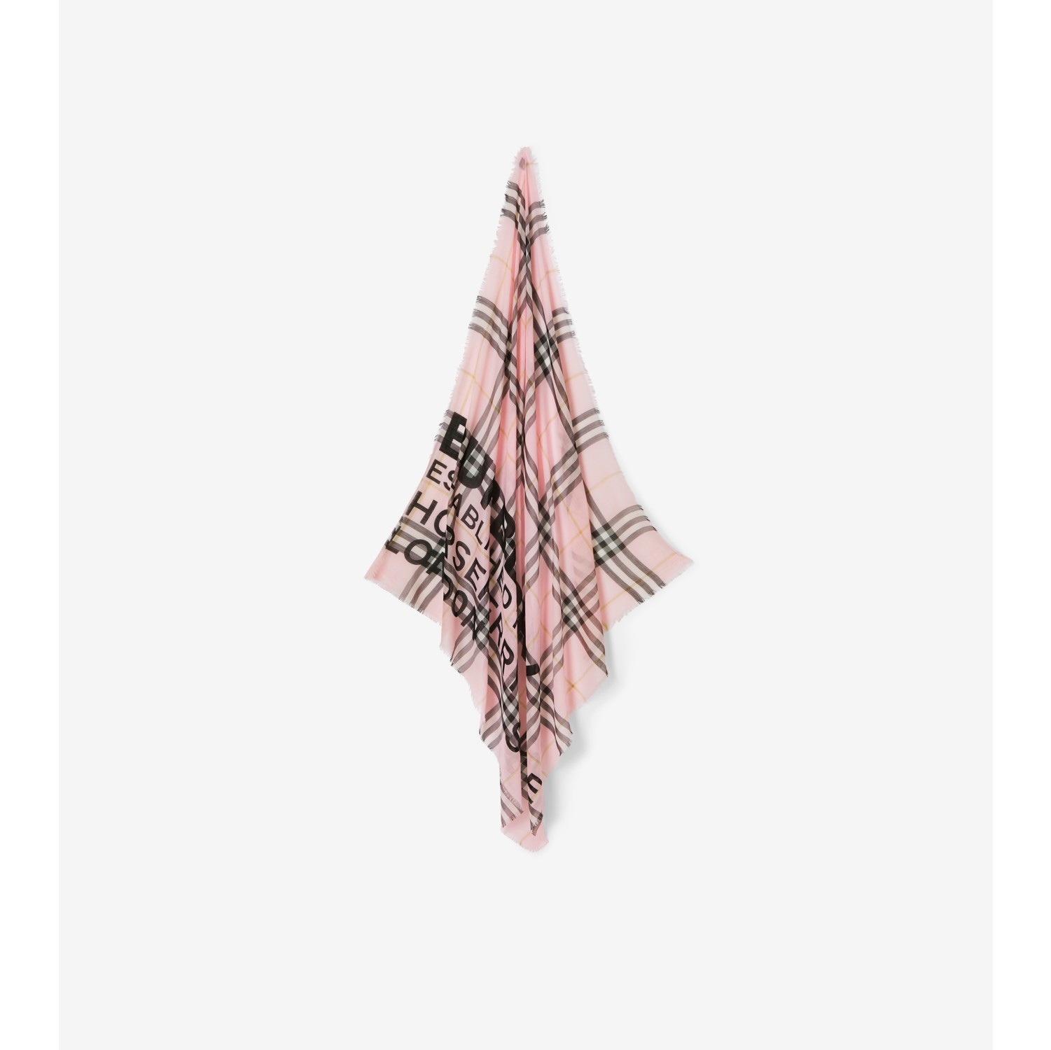 Burberry Pink Horseferry Print Silk Square Scarf