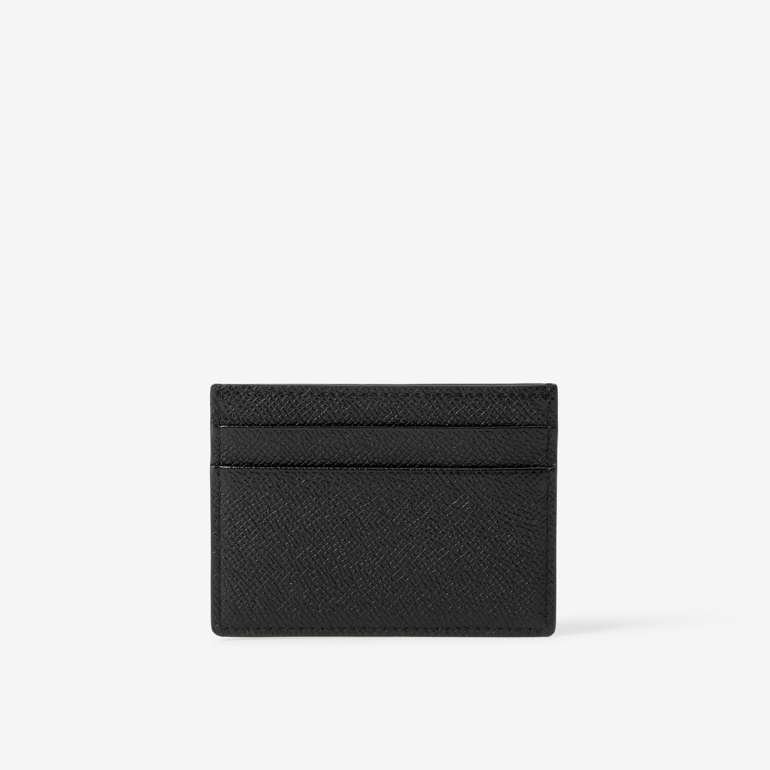 Grainy Leather TB Card Case in Black - Men | Burberry® Official - 3