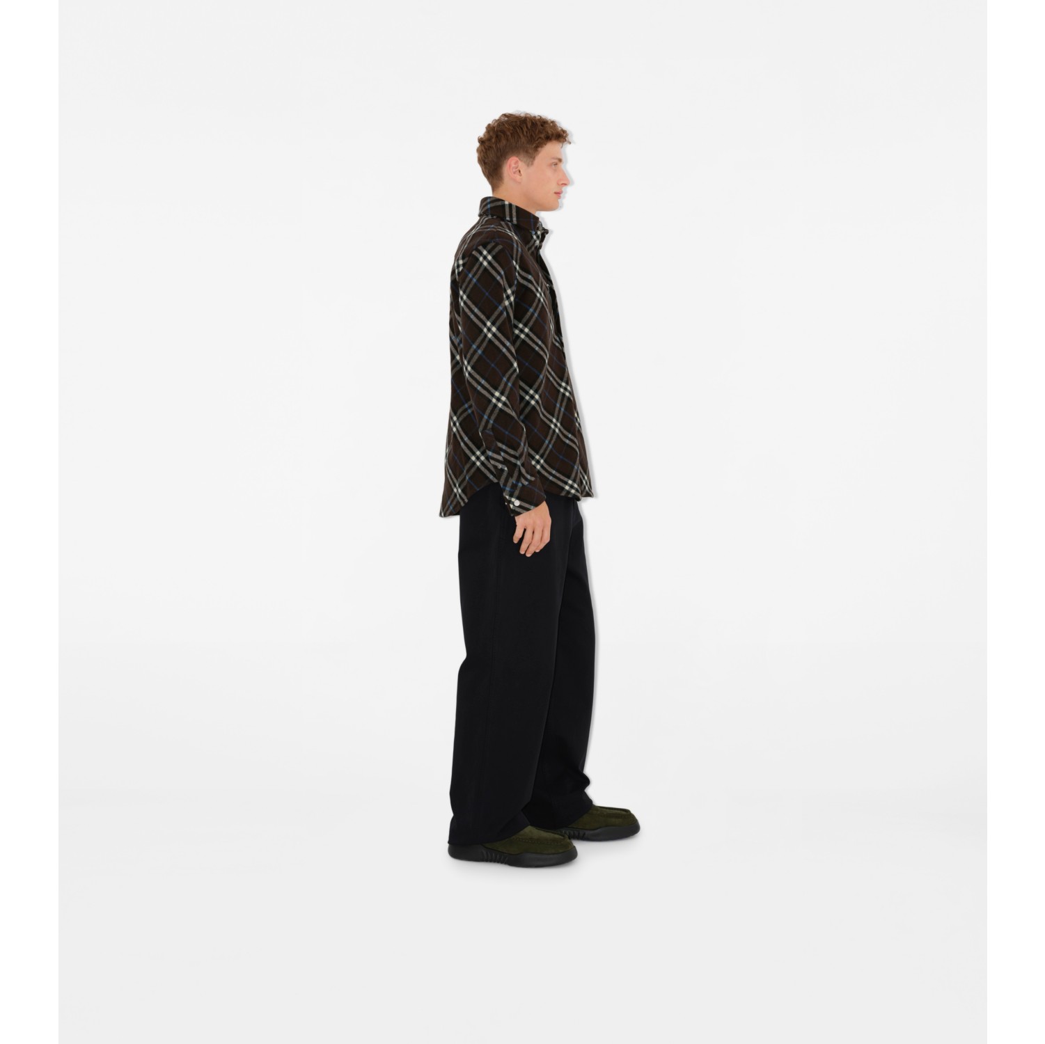 Oversized Check Wool Shirt