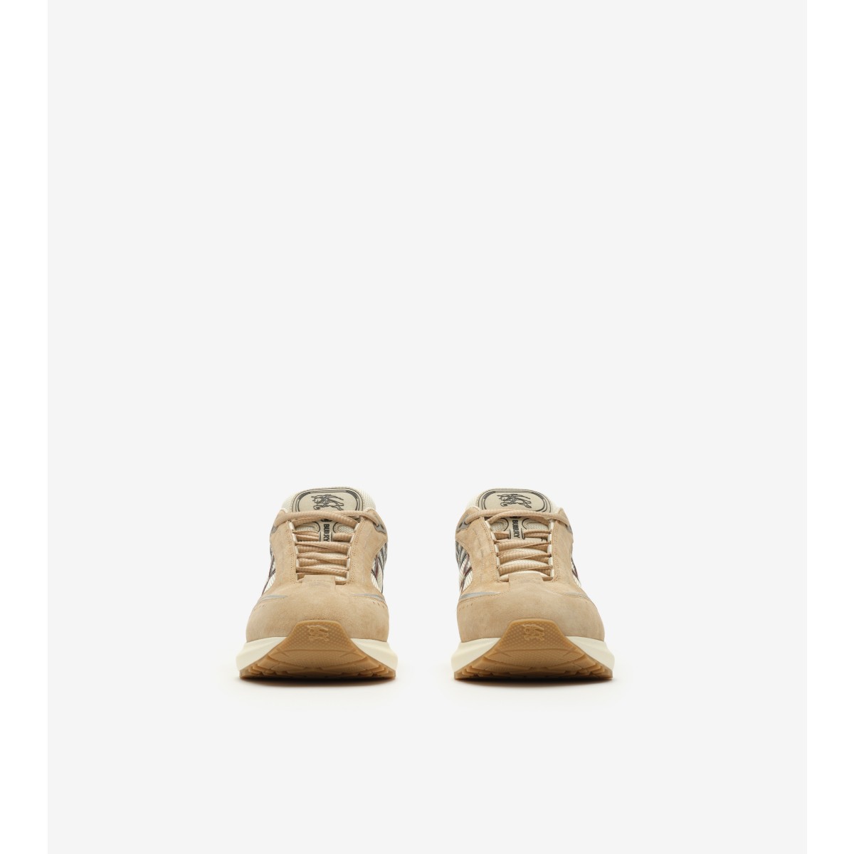  Check Nylon, Suede and Leather Eclipse Sneakers