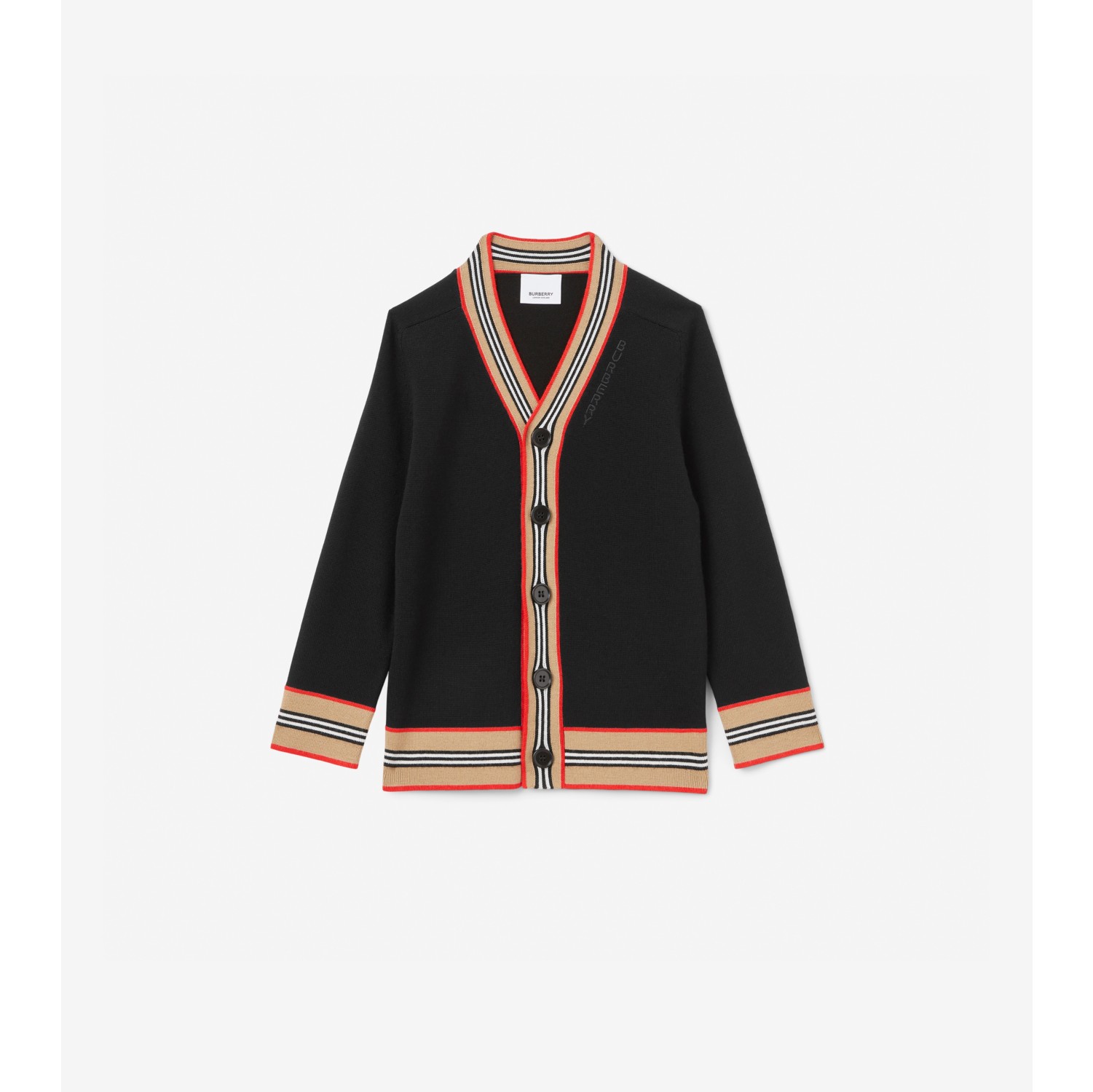 Burberry black sales cardigan