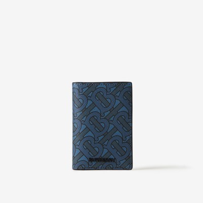 Monogram Print Folding Card Case in Navy - Men | Burberry® Official