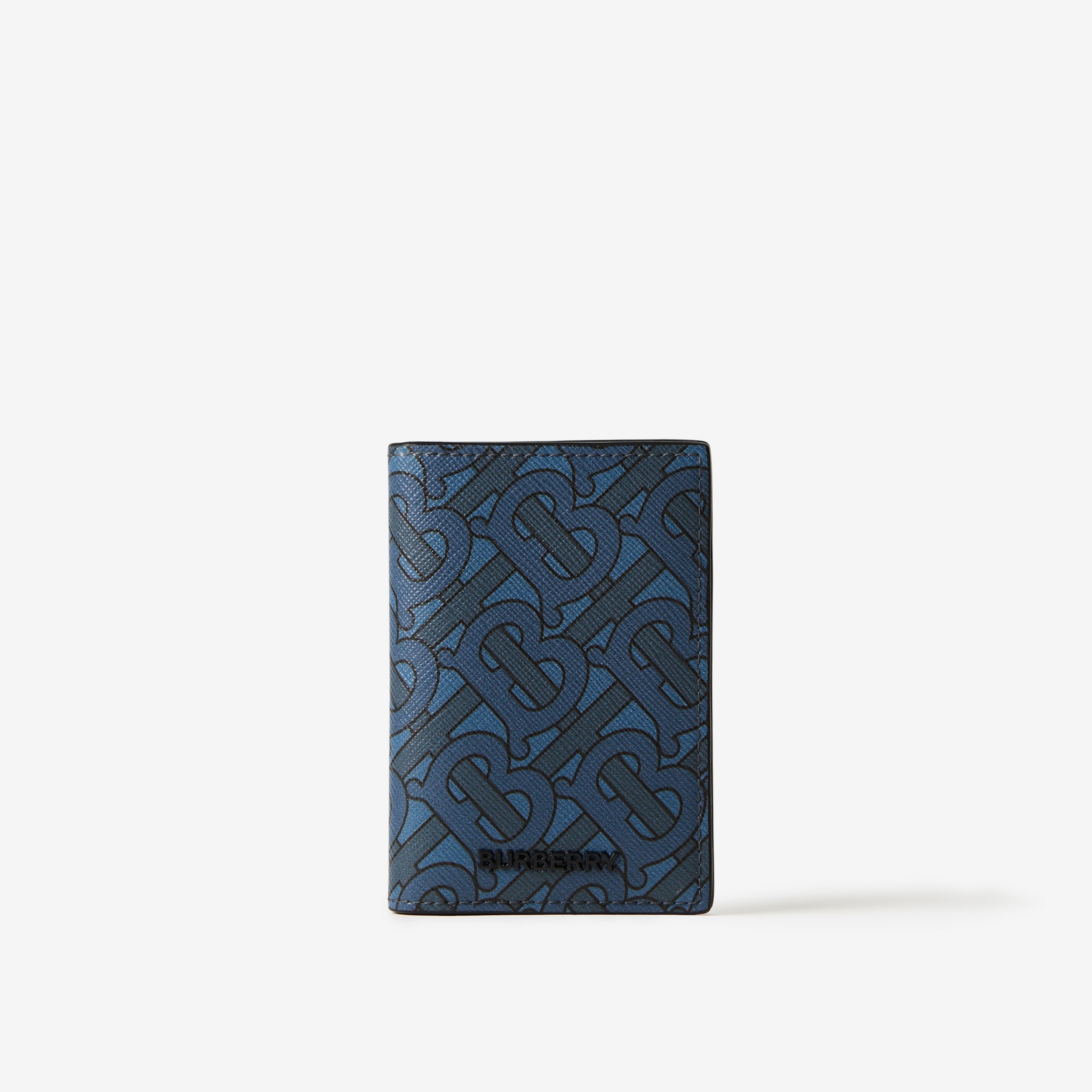 Tarjetero plegable con estampado de monogramas (Azul Marino) - Hombre | Burberry® oficial - 1