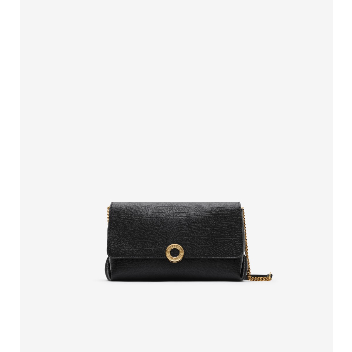  Graphic Leather Chain Strap Clutch