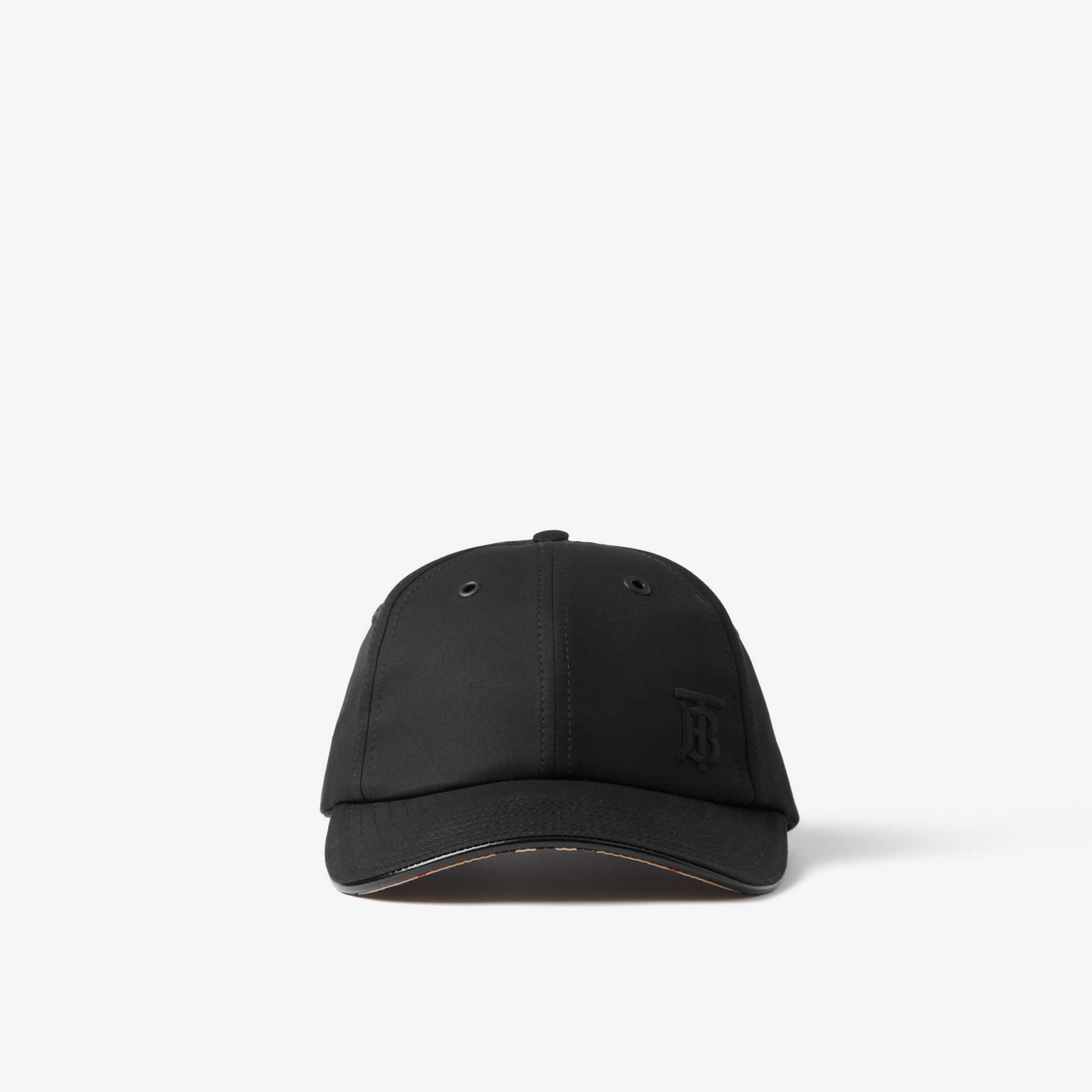 专属标识装饰轻薄嘎巴甸棒球帽 (黑色) | Burberry® 博柏利官网 - 1