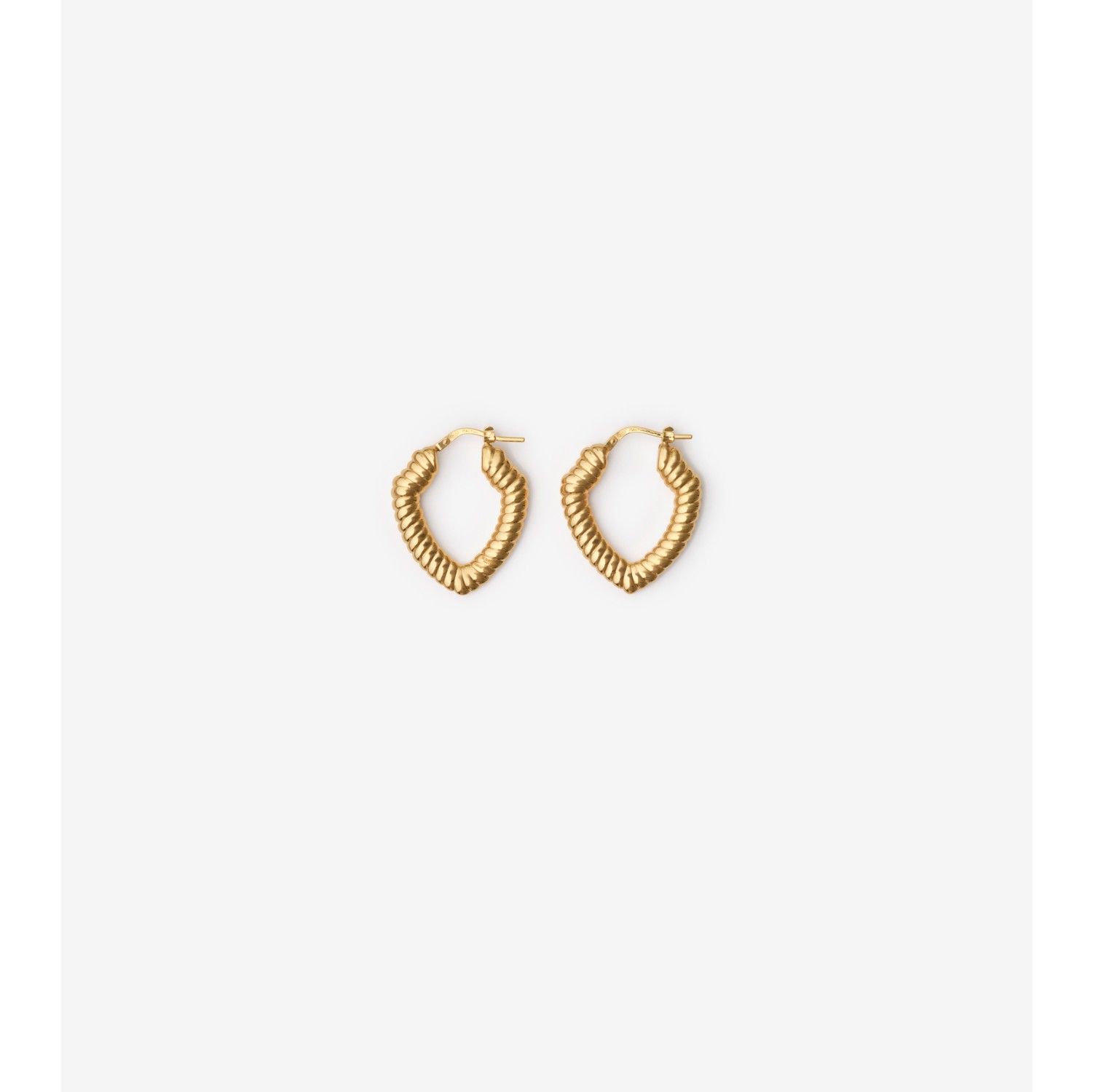 Small Shield Twisted Hoop Earrings​